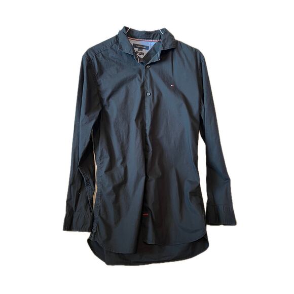Tommy Hilfiger Other - Tommy Hilfiger Black Button Slim Long Sleeve Shirt Mens L